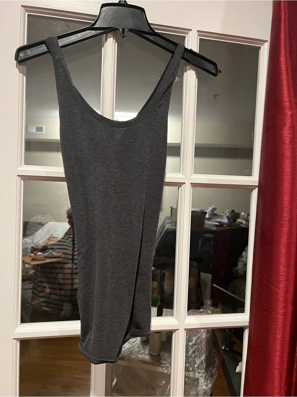 GAP Dark Charcoal Scoop Tank Top
